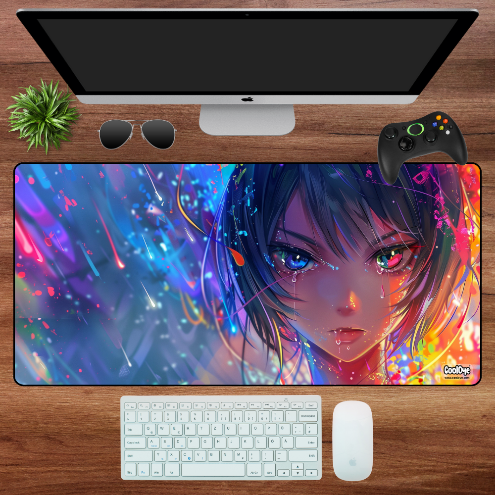 Neon Girl | Desk Mat | 092DM