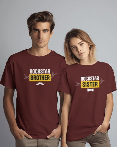 Rockstar Brother Sister - Half Sleeve T-Shirt